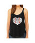 Women's Premium Word Art Flowy Tank Top- Baseball Mom