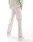 ASOS DESIGN smart wool mix straight leg trousers in dusty pink