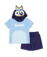 Boys Hooded Cosplay T-Shirt and French Terry Shorts Outfit Set to