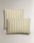 Stripe print pillowcase