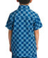 Big Boys Stretchy Checker-Print Button-Down Shirt