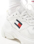 Tommy Jeans chunky flag runner trainers in white