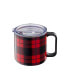 Stackable Plaid Insulated Coffee Mugs, Set of 2