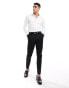 ASOS DESIGN slim fit sateen shirt in white