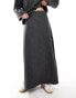 Object volume midi skirt co-ord in grey pinstripe