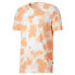 Puma Cloud Tie Dye Crew Neck Short Sleeve T-Shirt Mens Orange Casual Tops 678790