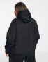 Nike Plus mini swoosh oversized pullover hoodie in black and sail