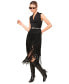 Women's Tiered-Fringe Sleeveless Dress