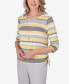 Women's Charleston Side Ruching Striped Top