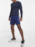 adidas Training Train Essentials 3 stripe shorts in navy