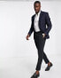 Topman single breasted skinny fit suit blazer with notch lapels in navy