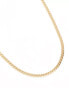 ASOS DESIGN sterling silver flat plait chain bracelet in gold