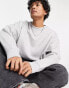 Weekday oversized sweatshirt in grey melange