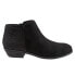 Softwalk Rocklin S1457-030 Womens Black Wide Leather Ankle & Booties Boots