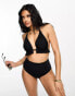 ASOS DESIGN Maya mix and match high waist bikini bottom in black - BLACK