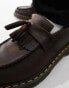 Dr Martens unisex Adrian tassel loafers in dark brown crazy horse