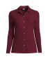 Women's Long Sleeve Wide Rib Button Front Polo Shirt