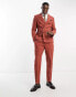 Harry Brown Wedding wool mix slim fit double breasted suit jacket in orange