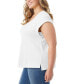 Trendy Plus Size Hester Cropped V-Neck T-Shirt