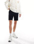 River Island waffle textured shorts in navy