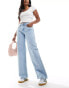 ONLY Hope wide leg jeans in pale authentic acid wash