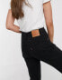 Levi's 501 high rise straight leg crop jeans in black