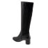 Trotters Kirby Wide Calf T2067-001 Womens Black Wide Leather Knee High Boots