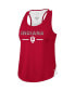 Women's Crimson Indiana Hoosiers Sachs 2-Hit Scoop Neck Racerback Tank Top