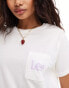 Lee Jeans pocket logo tee in ecru