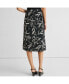 Women's Floral Skirt with Front Slit