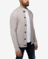 Men's Button Up Stand Collar Ribbed Knit Cardigan Sweater