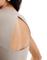 Hollister seamless open back bodysuit in grey