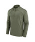 Men's Olive Wisconsin Badgers OHT Military-Inspired Appreciation Titan Raglan Quarter-Zip Jacket