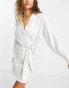 ASOS DESIGN bell sleeve beach kimono in natural gauze