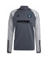 Men's Gray Charlotte FC 2023 On-Field AEROREADY Quarter-Zip Training Top