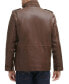 Men's Faux Leather Four Pocket Field Jacket