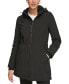 Womens Hooded Faux-Fur-Lined Anorak Raincoat