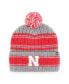 Men's Gray Nebraska Cornhuskers Rexford Cuffed Knit Hat with Pom