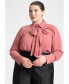 Plus Size Tie Detail Bow Top