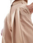 Miss Selfridge Petite tailored wide leg trouser in taupe