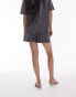 Topshop co-ord tonic boxer shorts in charcoal