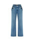 Women's Cut-Out Detailed High Waist Jeans