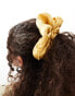 DesignB London maxi satin scrunchie in butter yellow