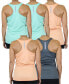 Women's Moisture Wicking Racerback Tanks-5 Pack