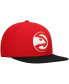 Men's Red and Black Atlanta Hawks Team Two-Tone 2.0 Snapback Hat