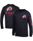 Men's Black Utah Utes Team Stack Long Sleeve T-shirt