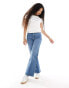 Dr Denim Petite Moxy straight leg jeans in cape sky worn hem wash