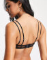 ASOS DESIGN Willow microfibre and mesh underwired bra in black