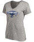 Women's Heather Gray Tampa Bay Lightning 2021 Stanley Cup Champions Jersey Roster V-Neck T-shirt