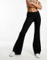 Monki flare trousers in black